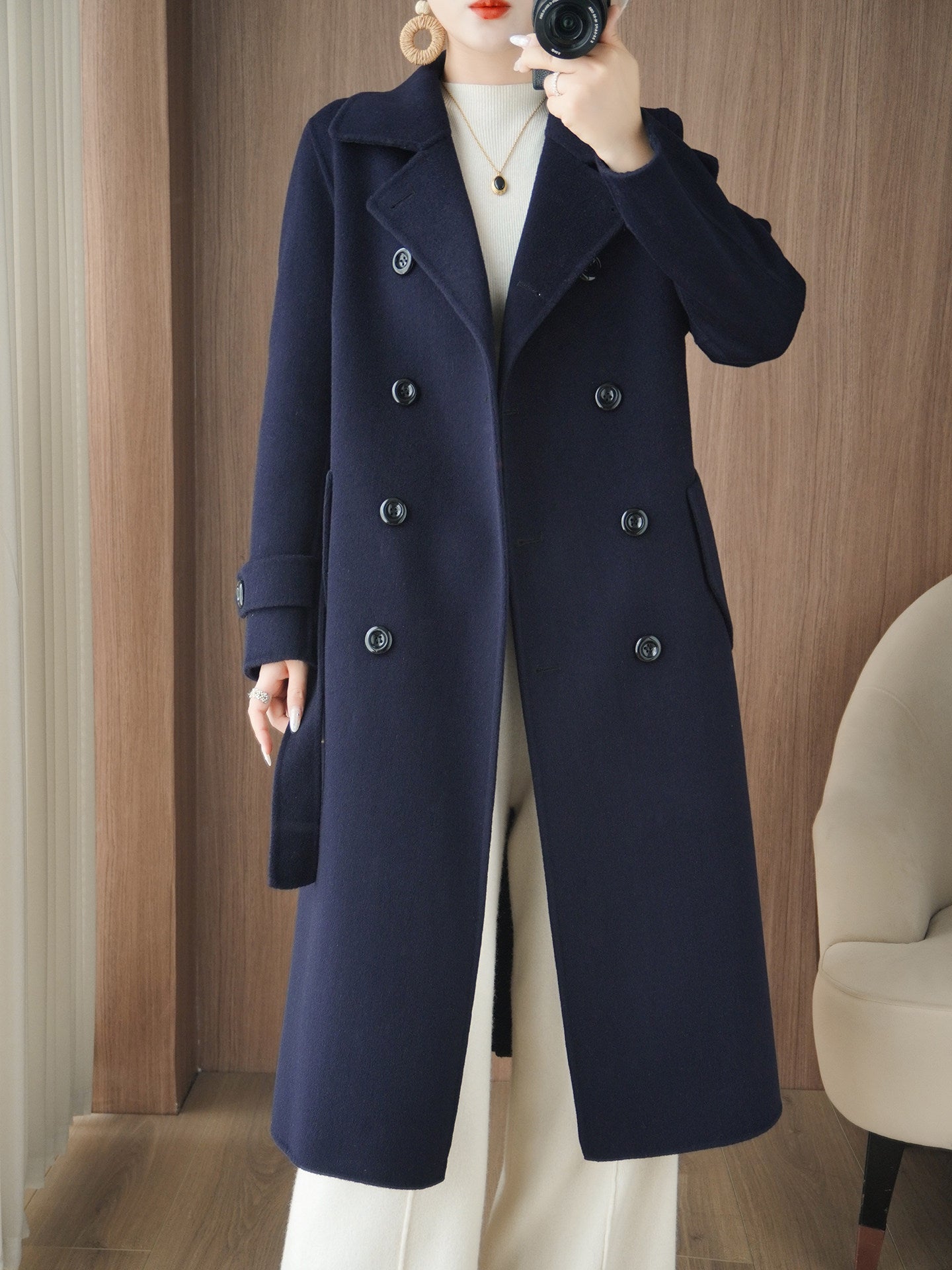 Women's Pure Wool Double-Sided Coat