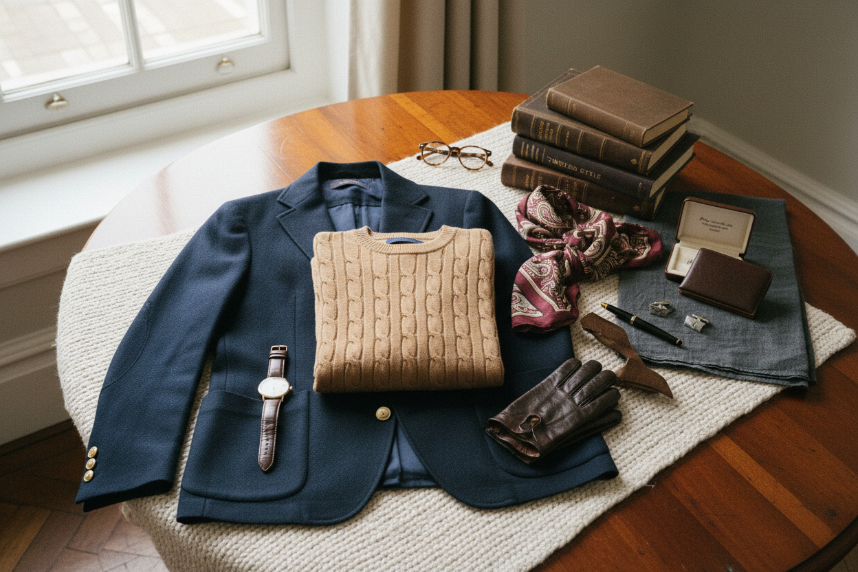 Old money luxury bestsellers display